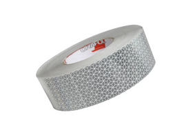 Banda reflectorizanta argintie continua pentru usi spate